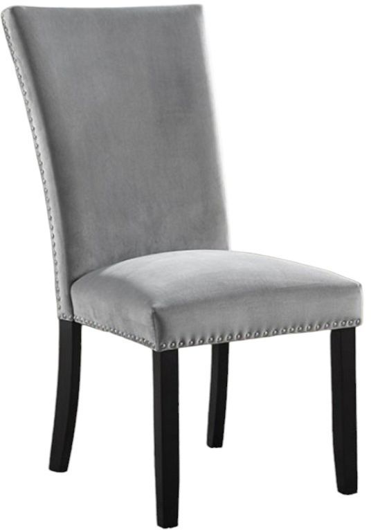 Furniture of America® Kian 2-Piece Black/Light Gray Side Chair Set-0