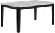 Crown Mark Pascal White Dining Table with Black Base-0