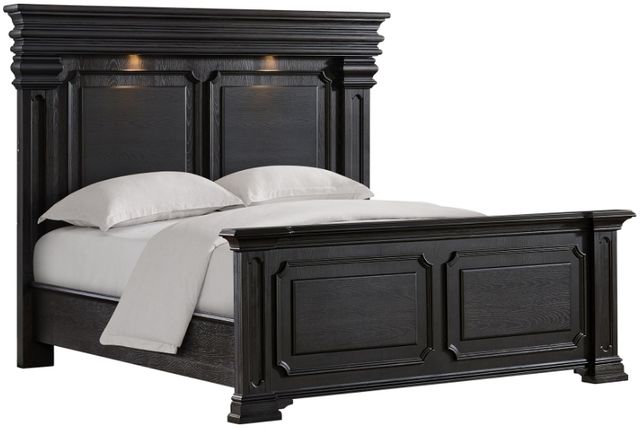 Elements International Kings Court Black King Bed-0