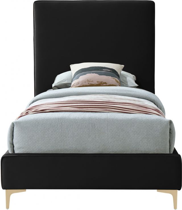 Meridian Furniture Geri Black Twin Upholstered Panel Bed-1