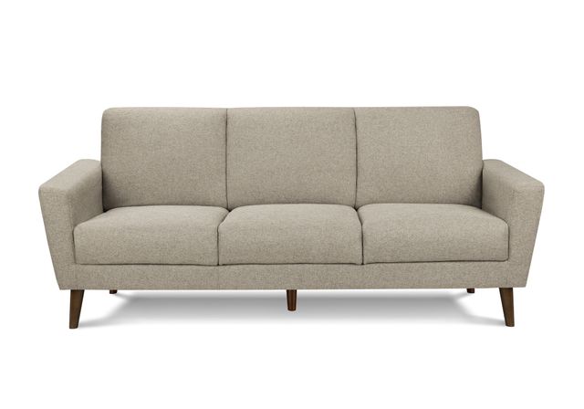 Monarch Specialties Inc. Light Brown 77" Sofa with Walnut Wood Legs with Walnut Wood Legs-0