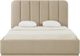 TOV Furniture Parker Tan Chenille King Panel Bed-3