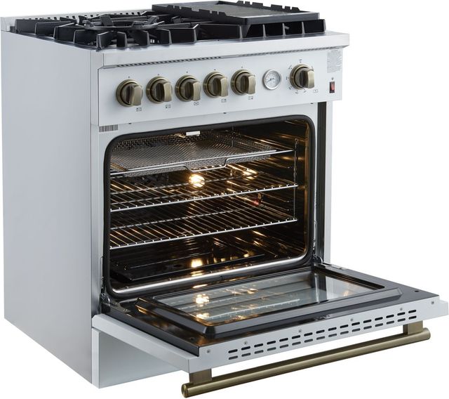 FORNO® Giovanni Series Alta Qualita 30" White Pro Style Gas Range-3