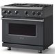 Viking® 7 Series 36" Cast Black Pro Style Natural Gas Range with 12" Reversible Griddle-2