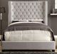Furniture of America® Rosabelle Ivory Queen Upholstered Panel Bed-0