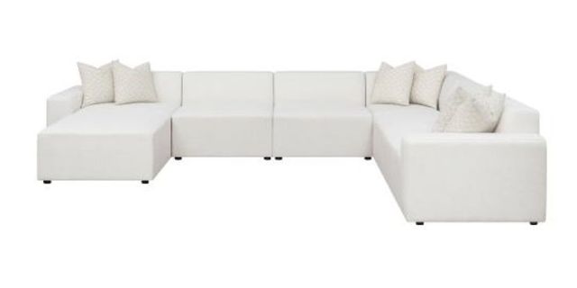 Coaster® Freddie 7-Piece Pearl White Sofa Sectional