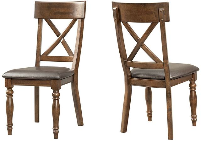 Intercon Kingston Black/Raisin X-Back Side Chair-1