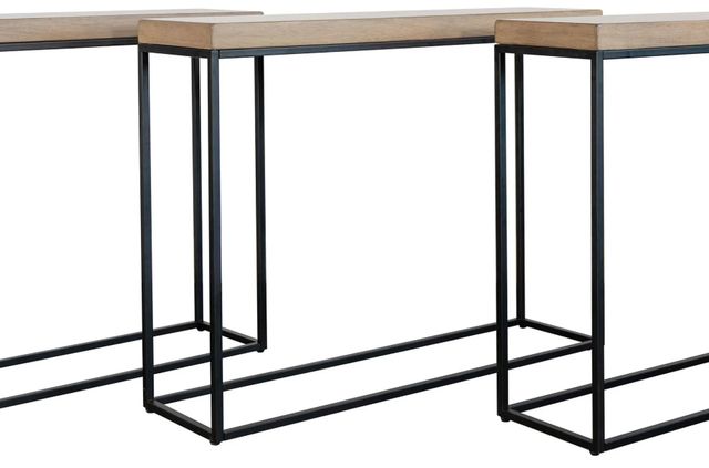 Sunny Designs™ Jax Brown Large Console Table with Black Base-4