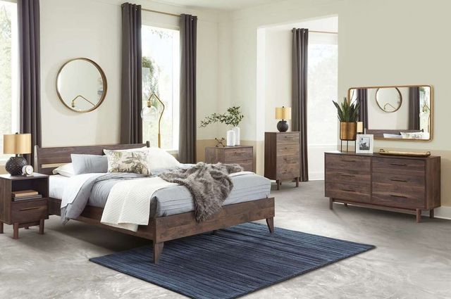 Signature Design by Ashley® Calverson 2-Piece Mocha Full Panel Headboard Bed Set-3