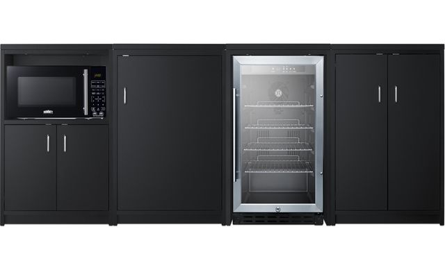 Summit 6 Piece Black Kitchenette-0