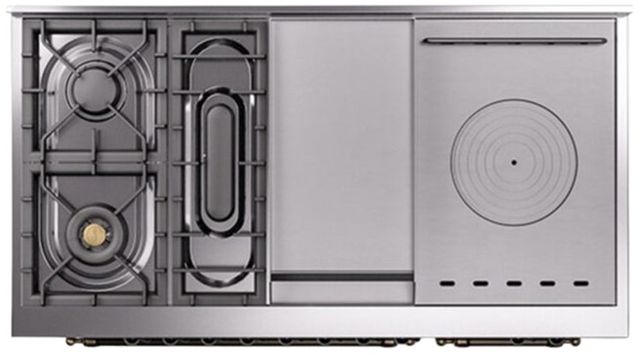 Ilve® Nostalgie II Series 48" Emerald Green Pro Style Dual Fuel Range-3