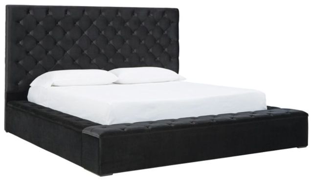Signature Design by Ashley® Lindenfield Black Queen Upholstered Storage Bed-0