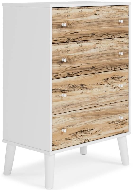 Signature Design by Ashley® Piperton 4-Piece Two-Tone Brown/White Twin Panel Headboard Bedroom Set-3