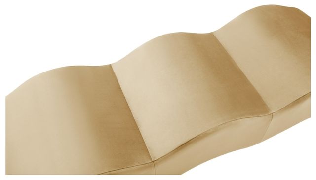 Meridian Furniture Wave Camel Upholstered Bench-4