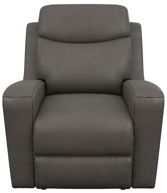 La-Z-Boy® Emmons Pewter Leather Power Rocking Recliner with Headrest and Lumbar-1
