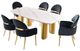 Furniture of America® Northall 5-Piece Black/White Dining Table Set with Gold Base-0