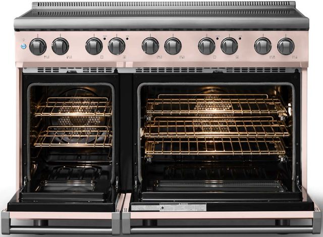 Viking® 5 Series 48" Blush Pro Style Induction Range with Polished Chrome Trim-1
