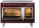 Ilve® Nostalgie II Series 48" Burgundy Pro Style Induction Range-2