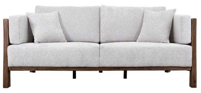International Furniture Direct Roots Stained Brown/White Upholstered Loveseat-2