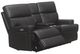 Mazin Furniture Sethos Black Power Reclining Loveseat with Center Console-1