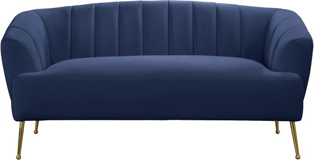 Meridian Furniture Tori Navy Velvet Loveseat-3