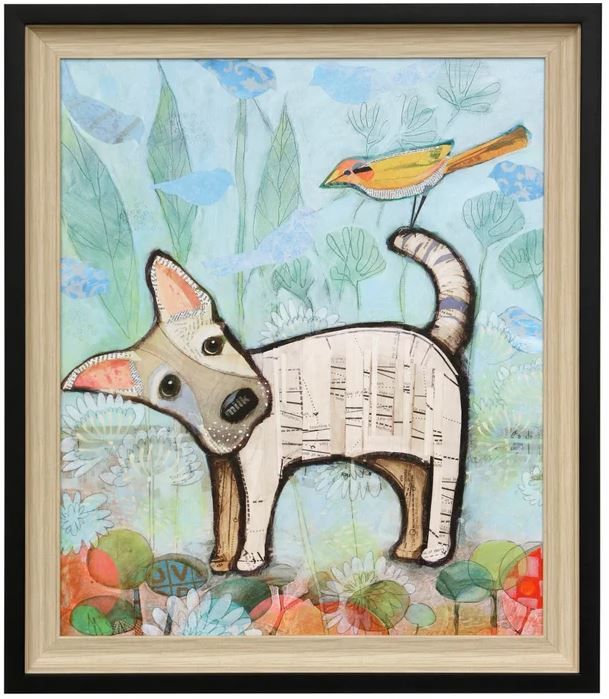 Stylecraft Light Blue/Light Green/Off-White Framed Print-0