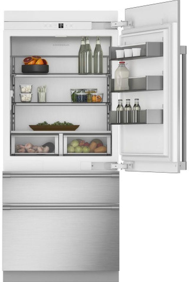 Monogram® 36" 20.2 Cu. Ft. Panel Ready Premium Integrated Right Hinge Built-In Bottom Freezer Refrigerator-3