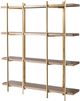 A & B Home Gold 4-Tier Tall Bookshelf-0