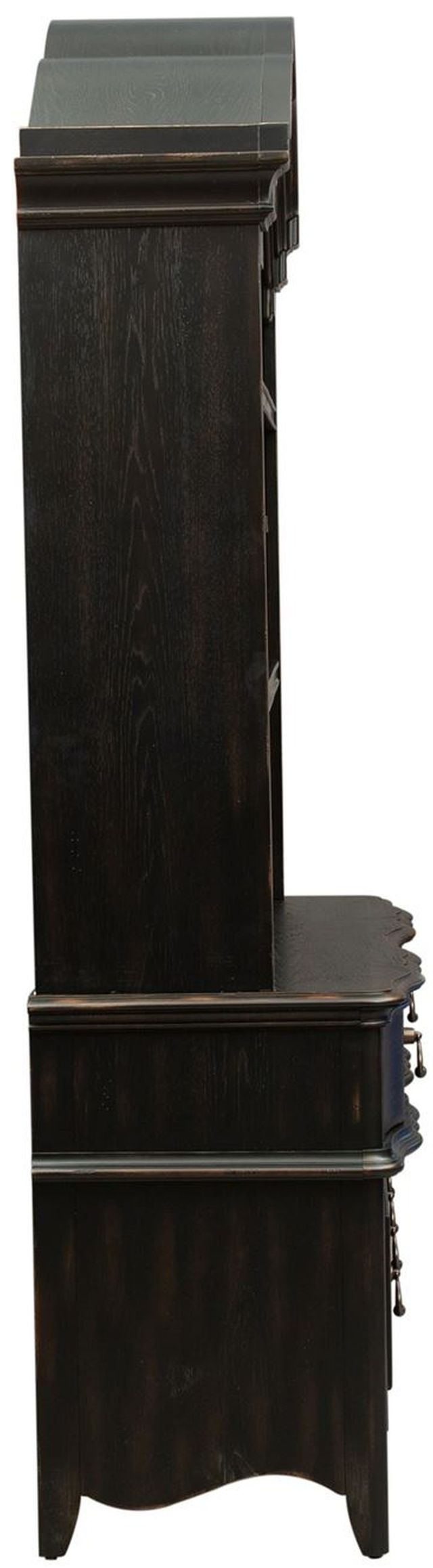 Liberty Furniture Chesapeake Wire Brushed Antique Black Credenza and Hutch-3