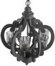 A & B Home Gray Wood Chandelier-1