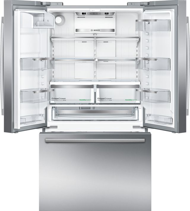 Bosch® 800 Series 20.7 Cu. Ft. Counter Depth 3 Door Refrigerator-Stainless Steel-2