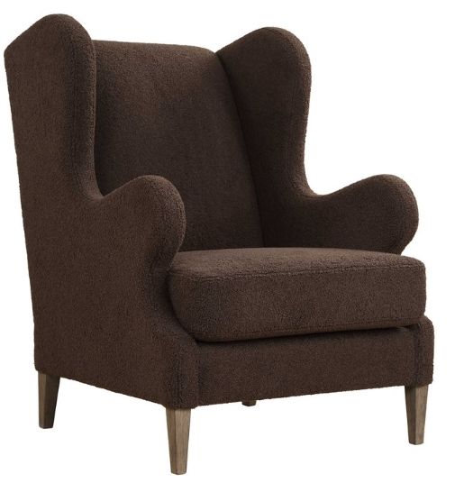Uttermost® Serpentine Brown Fabric Accent Chair-0