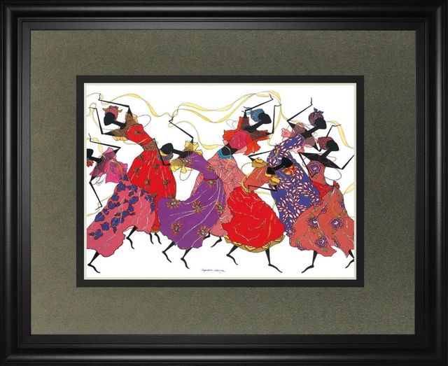 Classy Art Lead Dancer In Purple Gown by Augusta Asberry Wall Art-0