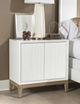 Legacy Classic Melrose Cloud White/Dessert Oak 2-Door Nightstand-2