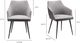 Moe's Home Collection Beckett Grey Dining Arm Chair-3