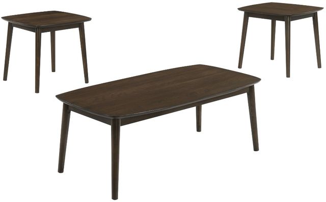 New Classic® Home Furnishings Felix 3-Piece Dark Walnut Living Room Table Set-0