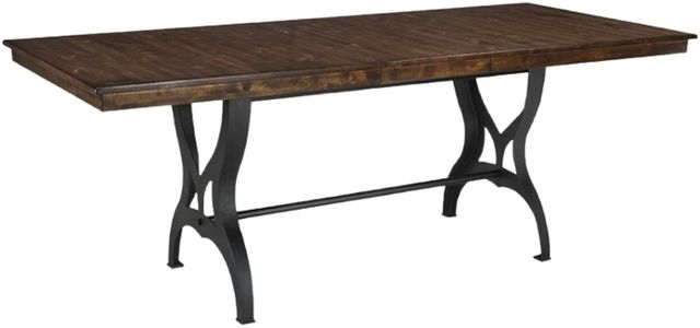 Intercon District Cool Copper Counter Dining Table with Black Base-2