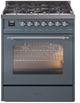 Ilve® Nostalgie II Series 30" Blue Gray Pro Style Dual Fuel Range-0