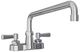 Elkay Chrome 4" Centerset Exposed Deck Faucet with 12" Arc Tube Spout and 2" Lever Handles-0