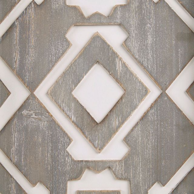 Olliix by Madison Park Mandal 3 Pieces Grey Panel Printed Wood Wall Decor Set-2