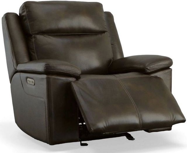 Flexsteel® Chance Brown Power Gliding Recliner with Power Headrest-3
