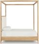 Bassett® Furniture Courtland Beige/White King Upholstered Canopy Bed-2