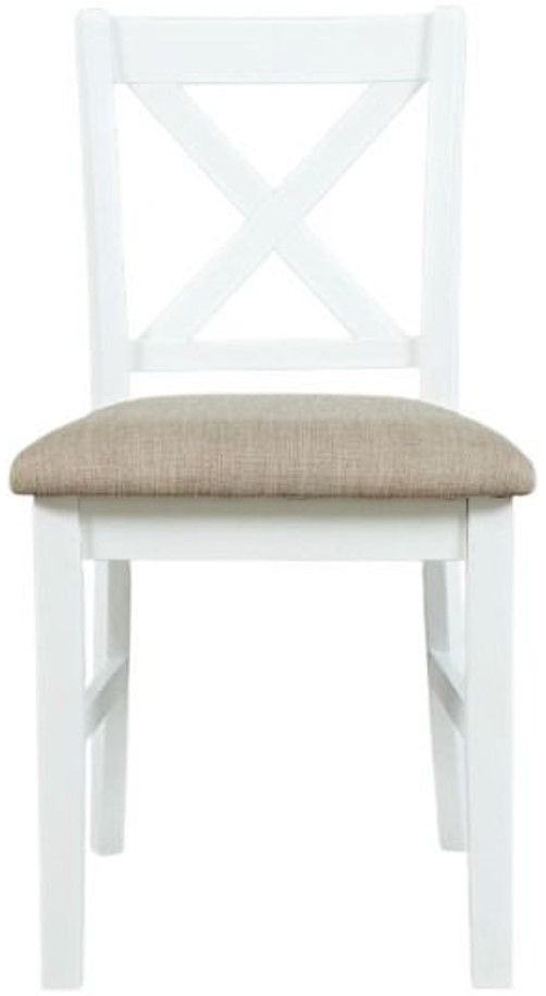 Jofran Inc. Hobson Beige/White X-Back Desk Chair-2