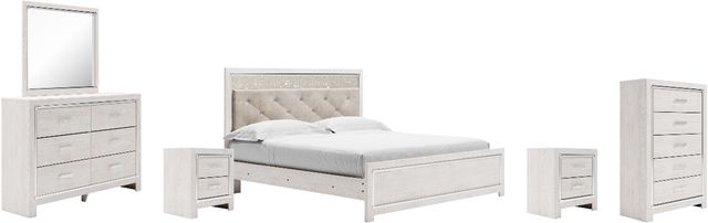 Signature Design by Ashley® Altyra 6-Piece White King Panel Bed Set-0