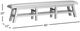 Jofran Inc. Telluride Beige/Gold 85" Dining Bench-2