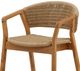 Dovetail Furniture Arrow Natural Wicker/Wooden Outdoor Dining Chair-4