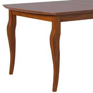 Country View Woodworking Customizable Arlington Red Oak Top 48" Dining Table with 4-Leaves and Brown Maple Base-1