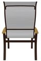 Telescope Casual Belle Isle Abalone/Kona Aluminum/Fabric Outdoor Sling Supreme Arm Chair with Teak Rustic Polymer Arm Accent-3