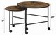 ACME Furniture Oblis Vintage Oak Nesting Table with Black Base-2