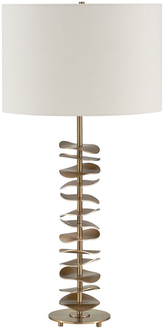 Uttermost® Akoa Warm Antique Brass Table Lamp-0